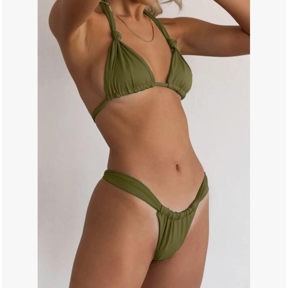 Army Green Cheeky Bikini